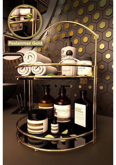 Bino Banyo Düzenleyici Organizer Takı Kozmetik Havlu Rafı Standı