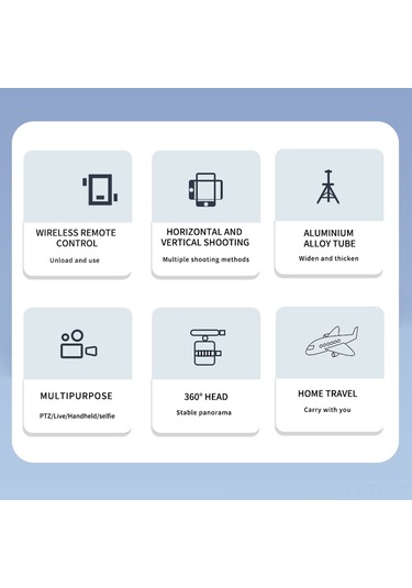 Teltree 360 Dönebilir Alüminyum Alaşımlı Çok Amaçlı Selfie Çubuğu, Titreşim Önleyici Tripod Ve Uzaktan Kumanda Dahil