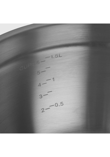 Cıklıd Çelik Saklama Kabı Seti, Paslanmaz Çelik, 3'lü Set Metalik