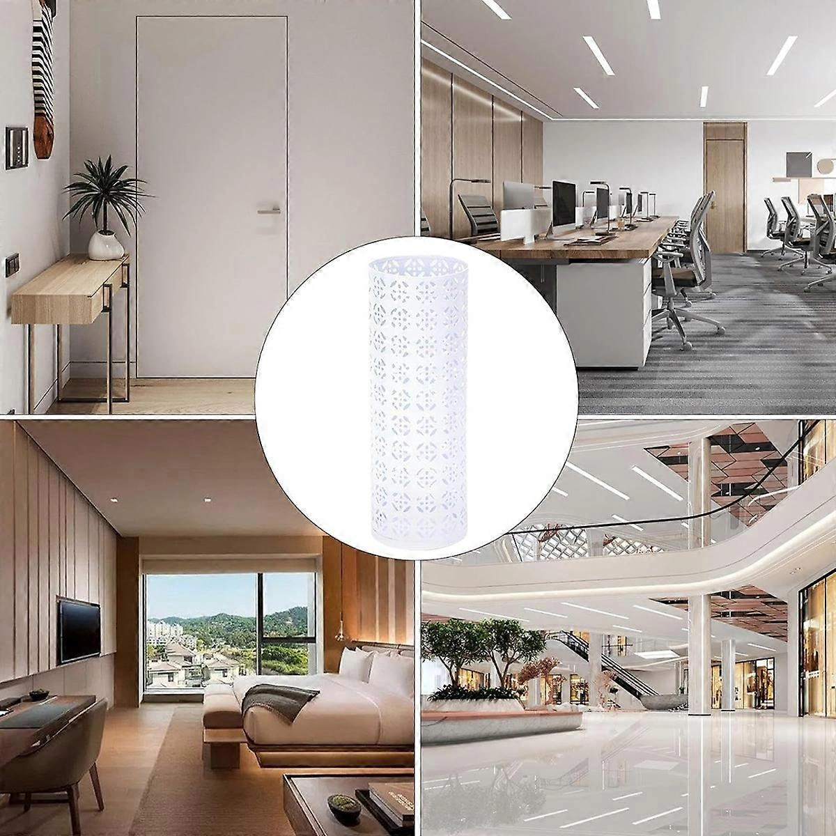 Giriş Şemsiyesi Standı Şemsiye Tutucu, Şemsiye Standı Rafı, Metal İçi Boş Serbest Duran Yuvarlak Şemsiye Tutucu Düzenleyici Kutusu, Şemsiye Rafı Çok Renkli