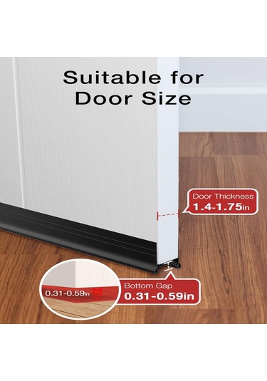 Ximistore9 Siyah 1 Metre Silikon Kapı Aralığı Tıkanıtcısı - Kaydırmalı Eşik Sıkıcı Ve Isı/ağırlık Engelleyici