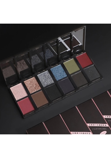 2renk Göz Farı Paleti Mat Glitter Göz Farı Gotik Kırmızı Siyah Pigmentler Su 01 01 Garden Rose