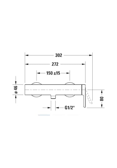 Duravit - C.1 Banyo Duş Bataryası - C14230000010- Krom