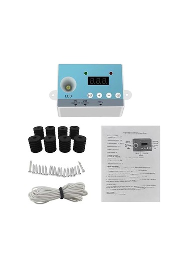 Htmc-1 Akıllı Sıcaklık Kontrol Cihazı Seti - Dıy İncüleyici Aksesuarı, 0.1 Doğruluk, 110-220v, 100w, Veri Koruma Ve Led Göstergeli