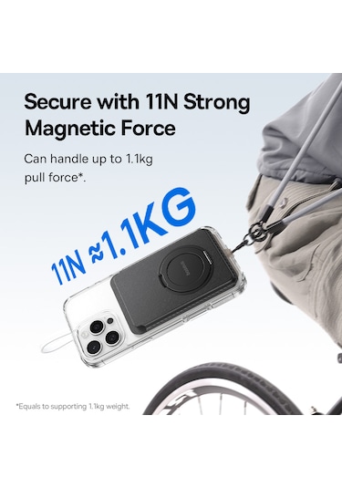 Baseus Magpro 3 Manyetik Standlı Cüzdan, Siyah Cüzdan