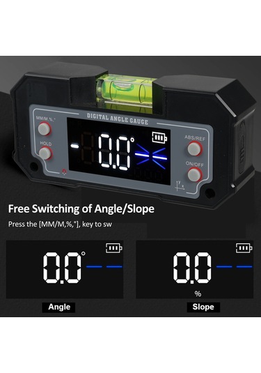 Xindoker Çok Amaçlı Dijital Açı Ölçer: Güçlü Mıknatıslı, Su Geçirmez Ve Hassas Ölçüm İçin İdeal Araç