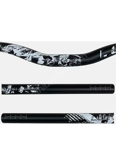 Bisiklet Lunje Gidon 780mm 31.8mm Beyaz-siyah Gidon