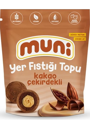 Muni Kakao Çekirdekli Yer Fıstığı Topu 6 x 80 G