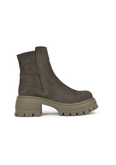 Ziya, Kadın Hakiki Deri Bot 143359z6152 Koyu Kahve Koyu Kahve Koyu Kahverengi