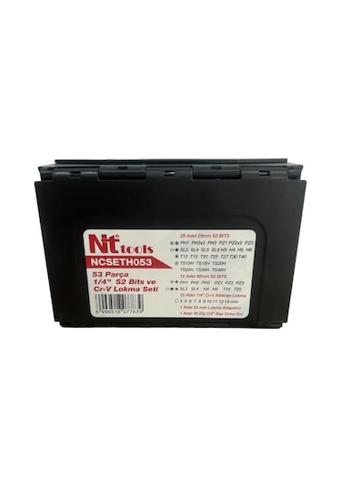 Nttools Bist Uç Ve Lokma Seti 1/4" 53 Parça