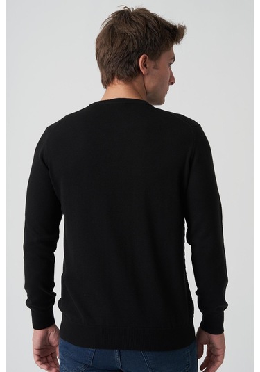 White Stone Alcácer Do Sal 4035 0 Yaka Pamuklu Triko Siyah Siyah