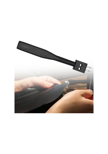 Suntek Deri Çatal Yumruk El Aleti Çelik Yuvarlak Delik 2-diş 2 Diş