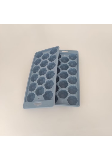 2 Adet 17 Bölmeli Kristal Su Sızdırmaz Buzluk Kokusuz Buz Kalıbı Çok Renkli