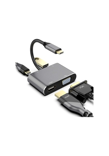Technow Cf02 Macbook Uyumlu Type-c To 4k Ultra Hd 1080p Hdmı/ Vg