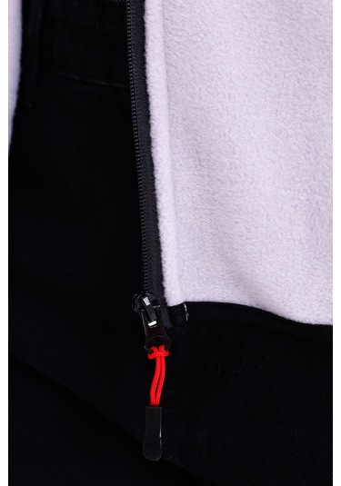 Monox Kadın Slim Fit Tam Fermuarlı Polar Yelek Gri