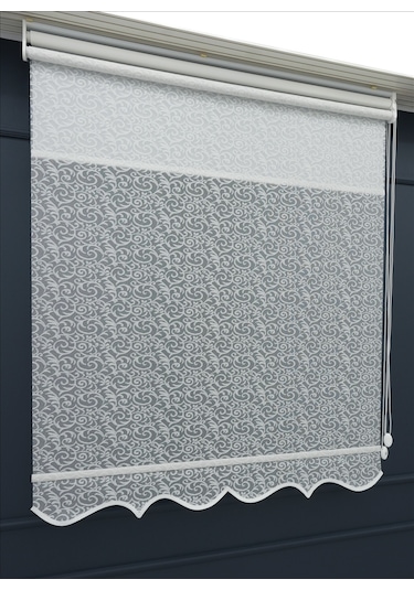 Çift Mekanizmalı Tül+stor Güneşlik Perde Çiftli Sistem - 2 Perde Tek Ürün Beyaz