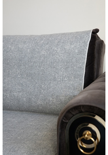 Merlin Pamuklu Saçaklı Koltuk - Çekyat Örtüsü 170x220 - Krem Krem