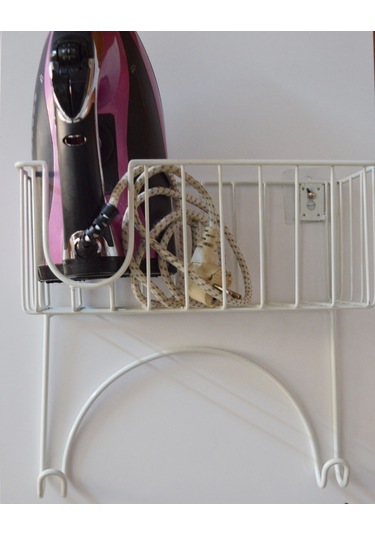Beyaz Duvara Monte Ütü Ve Ütü Masası Askısı Ütü Düzenleyici Raf