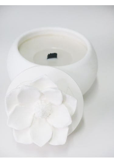 MİSSİ TAŞTAN SERAMİK BLACK VANİLYA KOKULU CRACKLING VEGAN MUM (ÇITIRTILI)