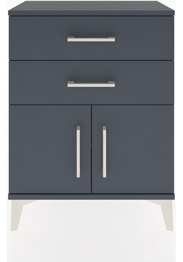 Arges Komodin 2 Raflı 2 Kapaklı 60x30x80 Antrasit-antrasit Antrasit