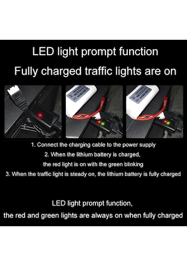 Sones 11.1v 2a 3s Lityum Pil Usb Şarj Cihazı Işıklı 4 Pinli Fiş