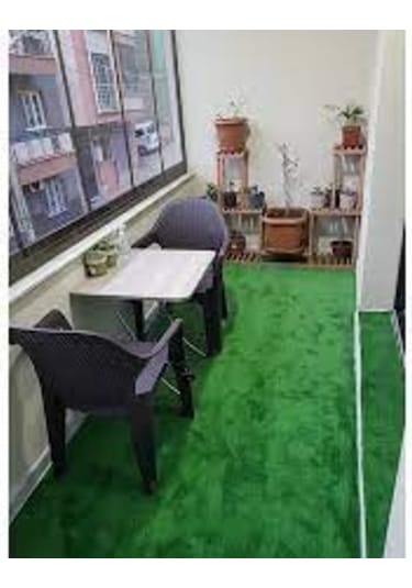 Yeşil Protokol Halı Özel Kesim Kaymaz Tabanlı Balkon Halısı (427038973)