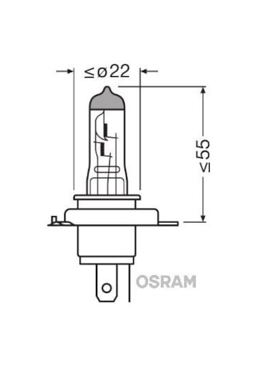 12v H4 60/55w Halojen Ampul 43t Tırnaklı 2 Ad
