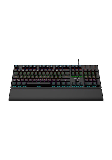 Nova Mk104 Rainbow Bilek Destekli Türkçe Fullanti-ghosting Mekanik Oyuncu Klavyesi Siyah Blue Switch