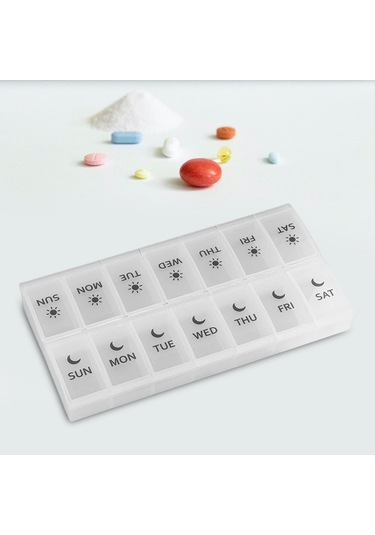 Suntek 14 Bölme Hap Düzenleyici 7 Gün Cep Çantası Seyahat Diğer