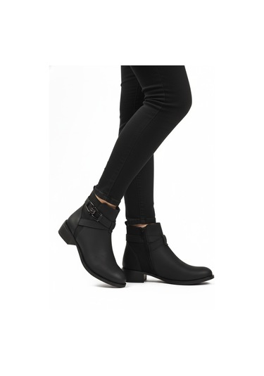 Siyah Zümrüt İçi Kürklü Fermuarlı Kaymaz Kadın Bot 547819 Z SİYAH ZÜMRÜT