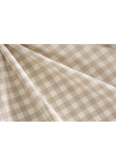 Ekose Masa Örtüsü Bej