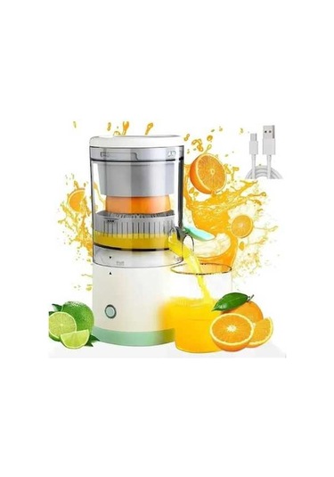 Wondernest Usb Taşınabilir Portakal Meyve Sıkacağı Elektrikli Şarj Beyaz Fx Beyaz