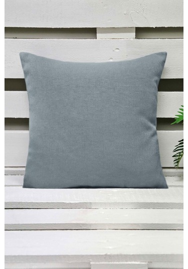 Melodie Keten Kırlent Kılıfı Açık Mavi 45X45 Cm