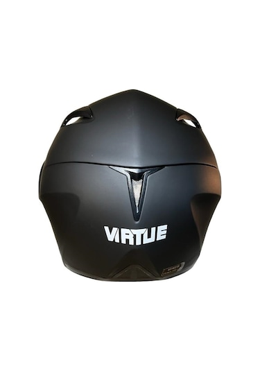 Vırtue Vizörlü Çene Açılır Motosiklet Kaskı Mat Siyah