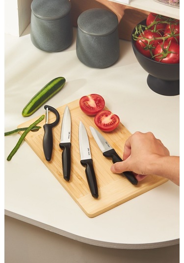 Dr. Inox Peel Set 4 Parça Bıçak Seti Siyah