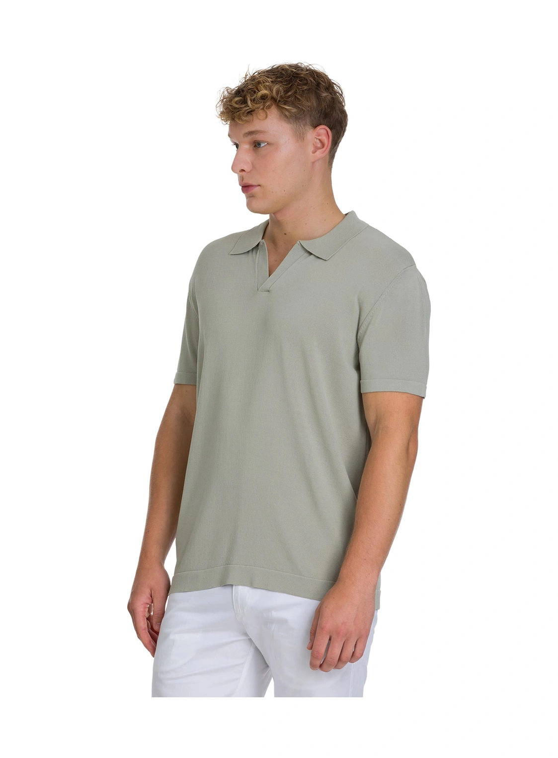 Hatemoğlu Haki Regular Fit Polo Yaka Rayon Tişört 34642 497062