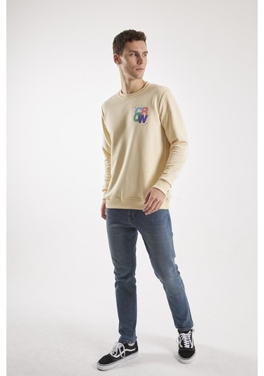 The Colour Ekru O-yaka Sweatshırt Ekru