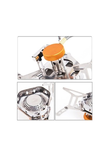 Geeroyoo Taşra Kamp Gaz Sobası - Bölümlü Rüzgar Direnci - Taşra Mutfak Ev Aletleri - Taşınabilir Kamp Gaz Sobası - Wss-207 Düz Gaz Bünyesi İle Bağlanır Çok Renkli