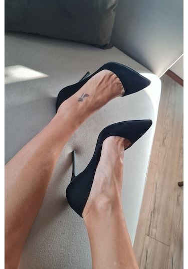 001 200 Topukla Kadın 10 Cm Topuklu Klasik Sivri Burun Stiletto 001