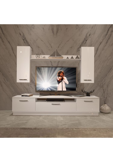 Decoraktiv Trendstyle 5d Mdf Tv Ünitesi Tv Sehpası Beyaz