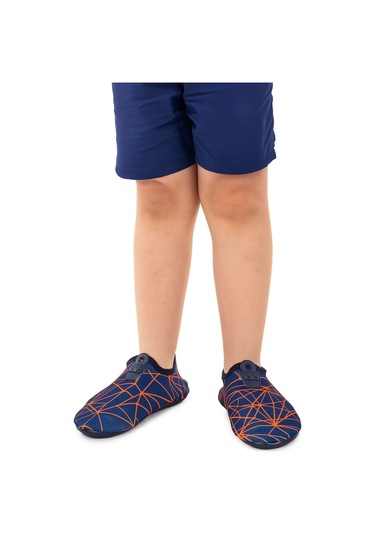 Kiko Kids Prizma Havuz Plaj Erkek Çocuk Deniz Ayakkabısı 7515 Lacivert - Turuncu Lacivert - Turuncu