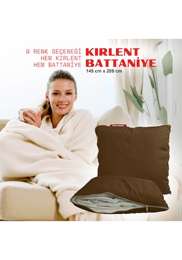Xpermate Tv Battaniye Yastık Welsoft Battaniye 145x205 Kahvere...