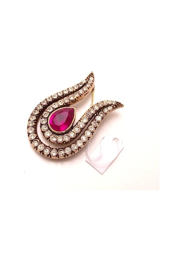 Lale Broş Muhteşem Yüzyıl Elmas Montur Ottoman Style Sevgiliye He