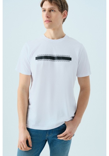 Loft Erkek Tişört Lf2038585 Beyaz