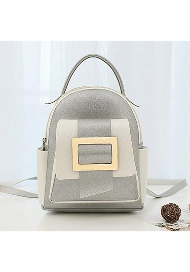 Bayan Sırt Çantası Moda Renk Bloğu Mobil Madeni Para Kesesi Mini Sırt Çantası Black Siyah