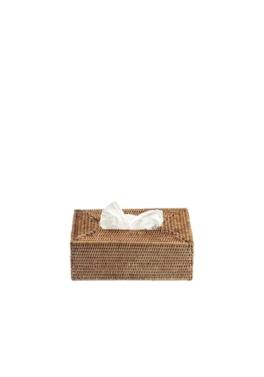 Basket Mendil Kutusu, Tezgah Üstü - Kahve Kahve