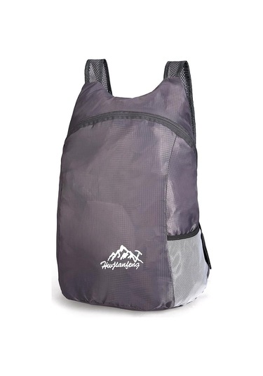 Gri Katlanabilir Sırt Çantası Açık Seyahat Su Geçirmez Spor Kamp Yürüyüş Sırt Çantaları Gri