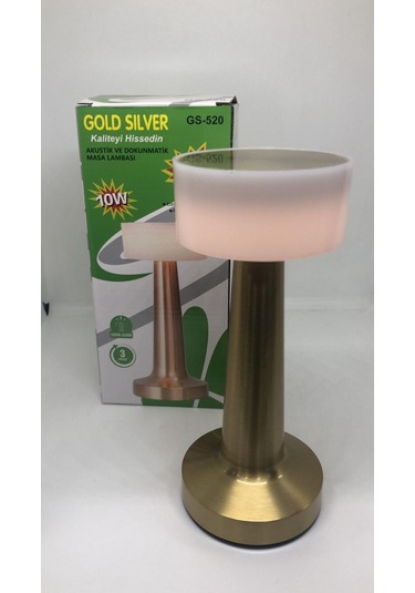 Lebron Dokunmatik Led Masa Lambası - 3 Renk Modlu Gold - Altın