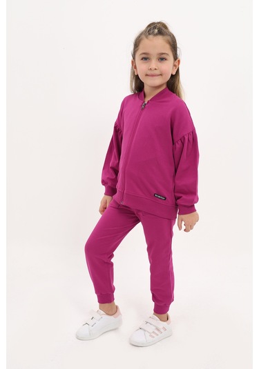 Toontoy Kız Çocuk Eşofman Takım Mürdüm