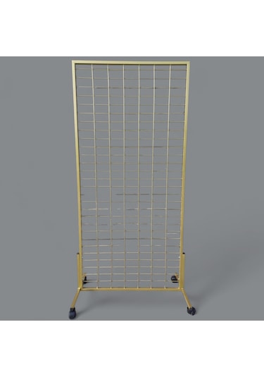 90x190 Cm Ayaklı Tel Pano, Gold Renkli, Telefon Aksesuar Standı, Duvar Panosu, Mağaza Askılığı, Çok Amaçlı Stant